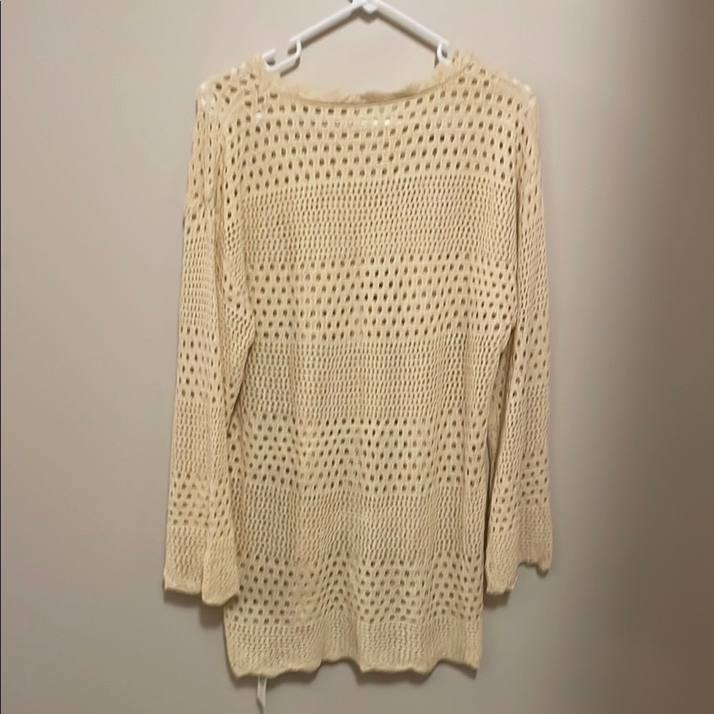 Cupshe bathing suit coverup Cream Knit  small - Picture 3 of 4